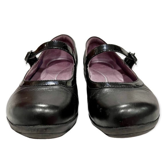 Dansko Misty Mary Janes Flat Shoes, Black Napa & Patent Leather, Sz 8.5-9/39 EUC - Picture 5 of 15